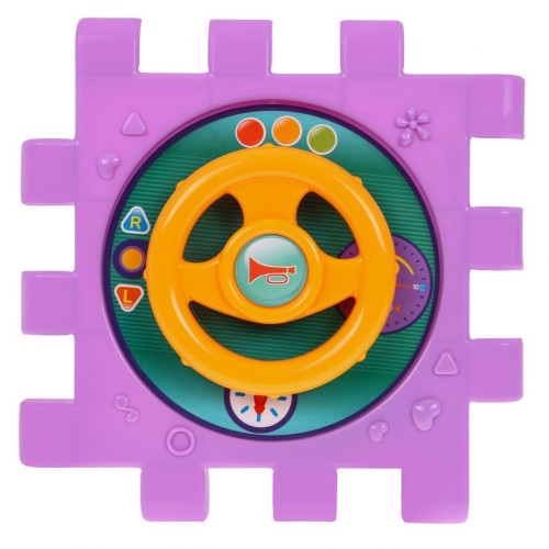 Multidomček senzorický pre deti 18m+ Mini hry 9 Puzzle + Sortéry + Prepletanie + Hodiny