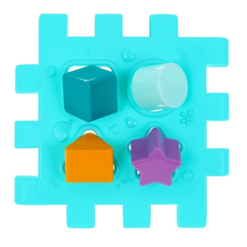 Multidomček senzorický pre deti 18m+ Mini hry 9 Puzzle + Sortéry + Prepletanie + Hodiny