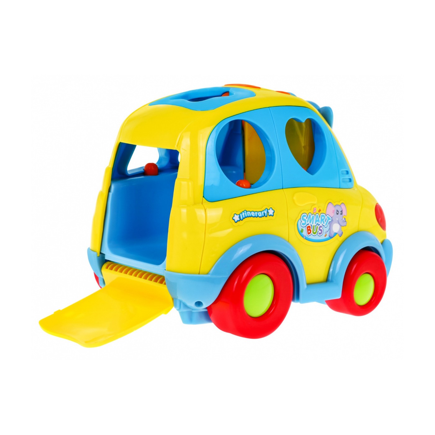 Interaktívny Smartbus pre deti 18m+ Zvuky Svietidlá + Sorter tvarov + Kocky meniace tvar
