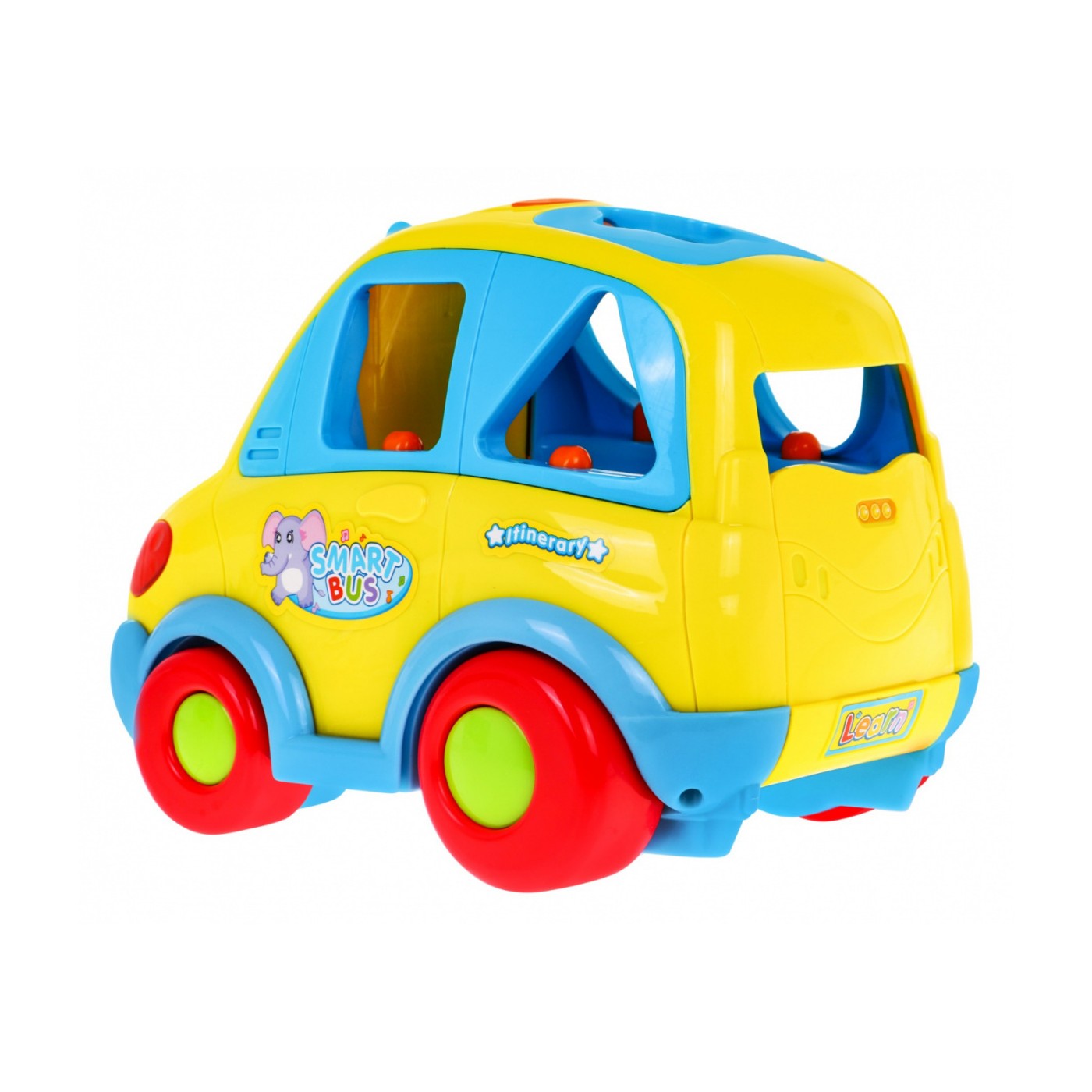 Interaktívny Smartbus pre deti 18m+ Zvuky Svietidlá + Sorter tvarov + Kocky meniace tvar