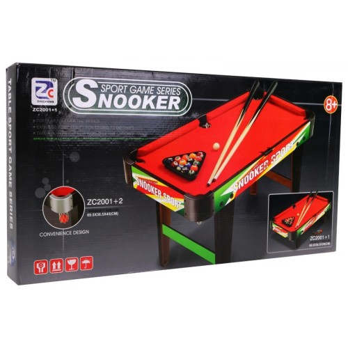 Biliardový stôl pre deti 8+ a dospelých + Doska MDF + Zelený plášť + Farebné gule + Príslušenstvo