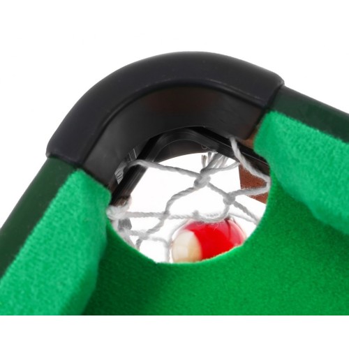 Biliardový stôl pre deti 8+ a dospelých + Doska MDF + Zelený plášť + Farebné gule + Príslušenstvo