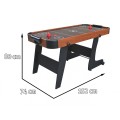 Vzduchový hokej pre deti + Stôl na hru z MDF + Rodinná hra Air Hockey hnedý 152x74x80cm
