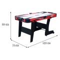Vzduchový hokej pre deti + Stôl na hru z MDF + Rodinná hra Air Hockey červený 152x74x80cm