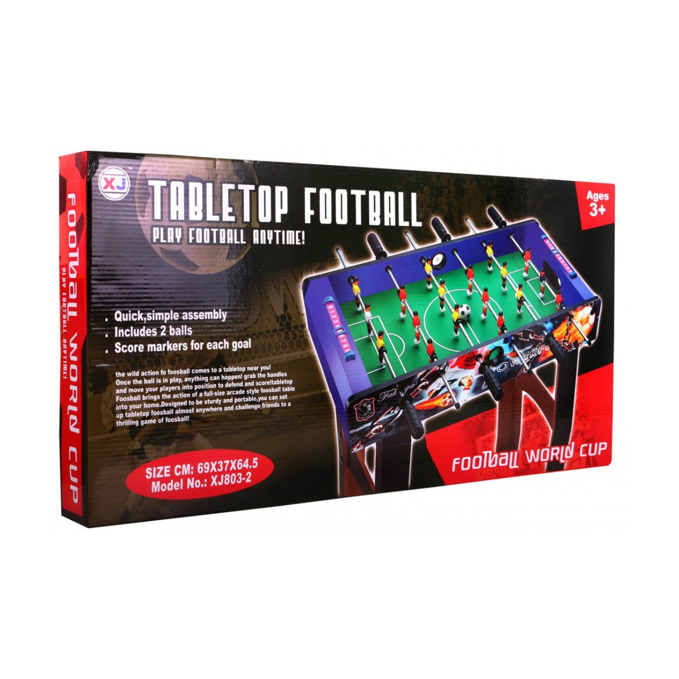 Stolný futbal pre deti 3+ Doska MDF + 6 tyčí Zručnostná hra