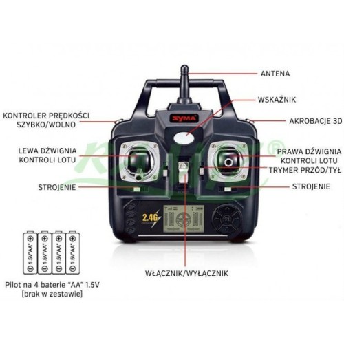 Dron Syma farba Čierny