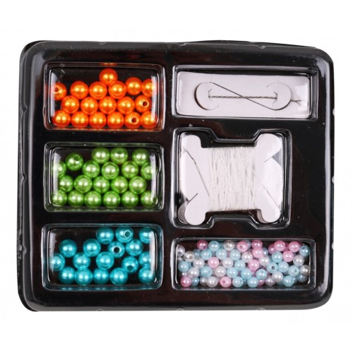 Škatuľka, korálky, sada na výrobu náramkov