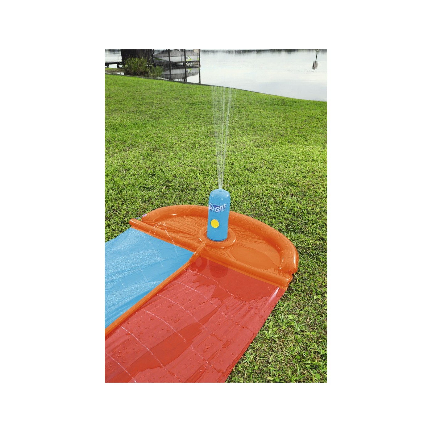 Vodná šmýkačka H2O GO 549cm Sprcha Šialený pretek BESTWAY