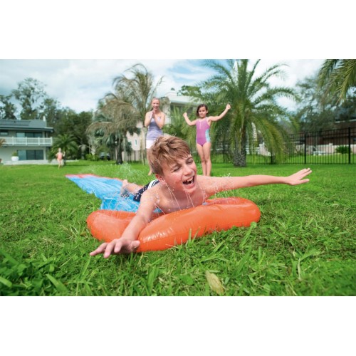 Vodná šmýkačka pre deti 3+ Jednoduchá dráha 488cm BESTWAY + Opravná záplata