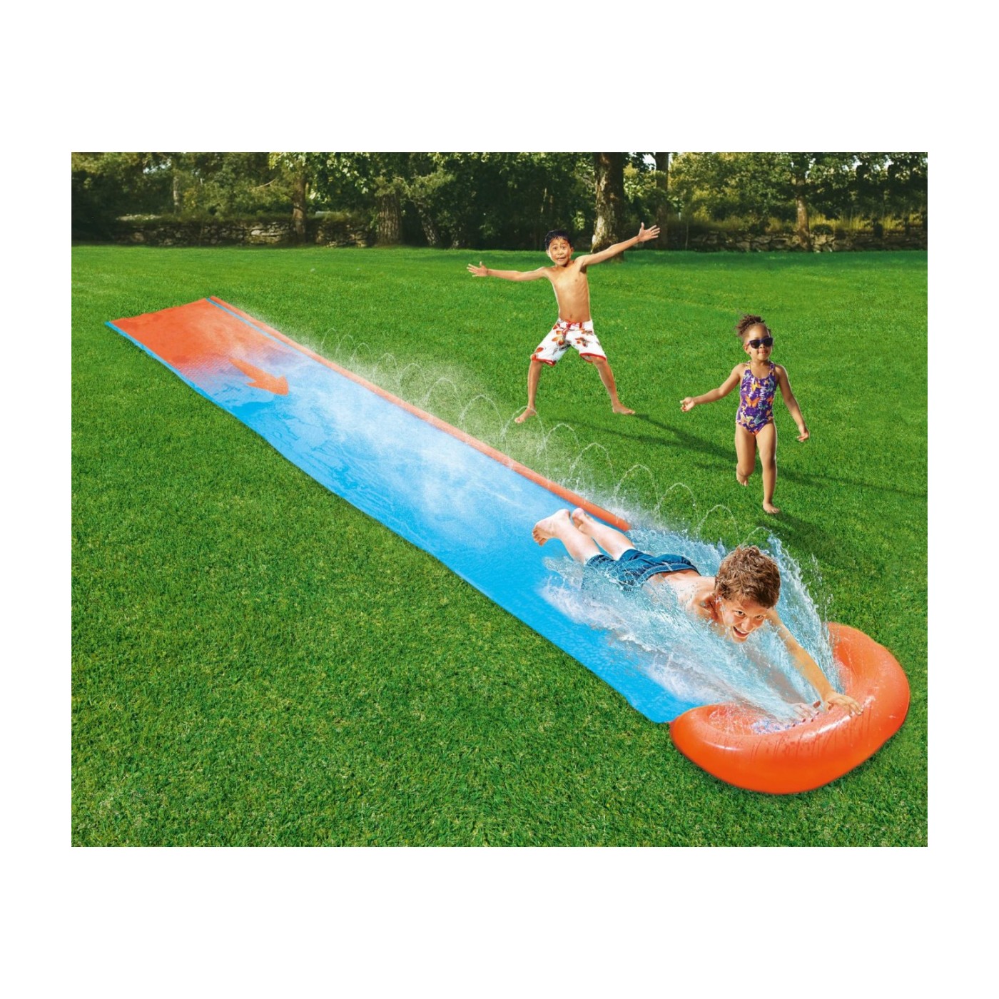 Vodná šmýkačka pre deti 3+ Jednoduchá dráha 488cm BESTWAY + Opravná záplata