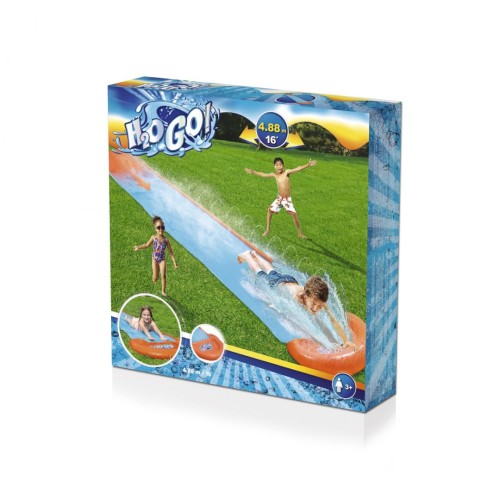Vodná šmýkačka pre deti 3+ Jednoduchá dráha 488cm BESTWAY + Opravná záplata