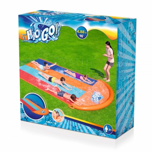 Vodná šmýkačka Štvornásobná H2O GO Speed Ramp 488cm BESTWAY