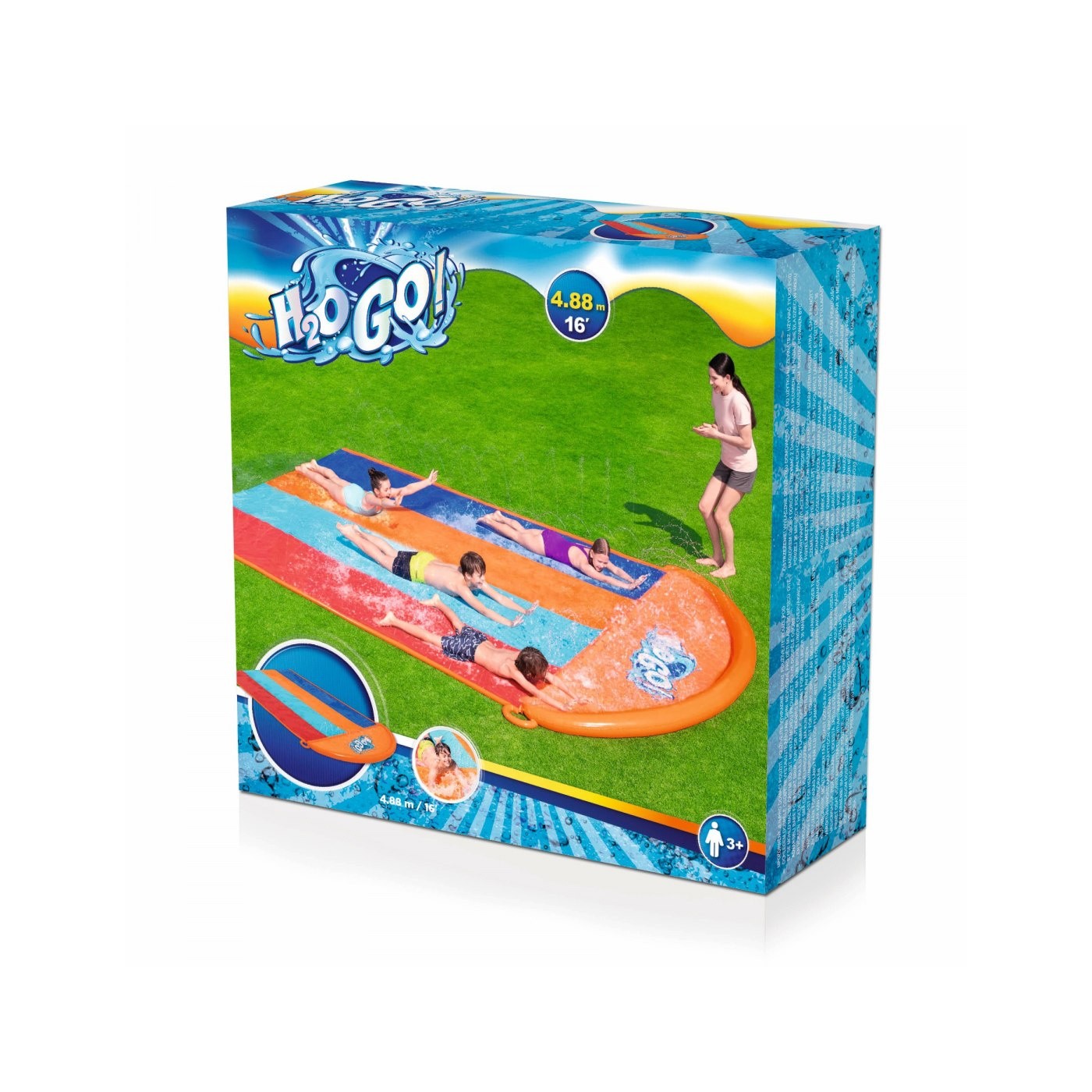 Vodná šmýkačka Štvornásobná H2O GO Speed Ramp 488cm BESTWAY