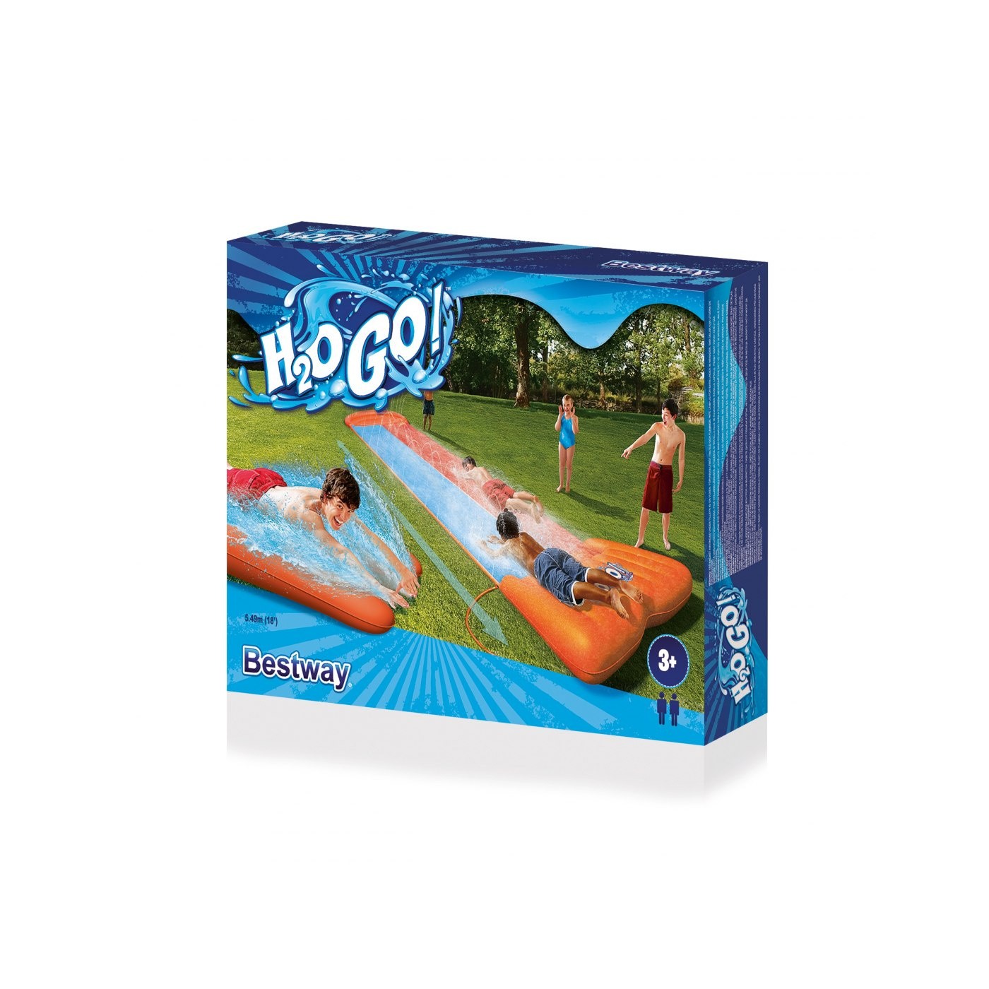 Vodná šmýkačka Dvojitá H2O GO Speed Ramp 549cm BESTWAY