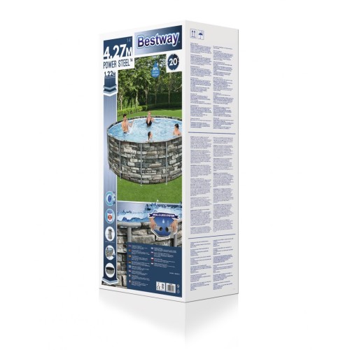 Bazén rámový 14 FT 427 x 122 cm Power Steel BESTWAY