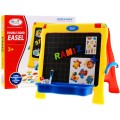 Dvojstranná Vzdelávacia tabuľa 4v1 pre deti 3+ Kriedová doska + Magnetická + Klipy na papier + Príslušenstvo