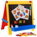 Dvojstranná Vzdelávacia tabuľa 4v1 pre deti 3+ Kriedová doska + Magnetická + Klipy na papier + Príslušenstvo