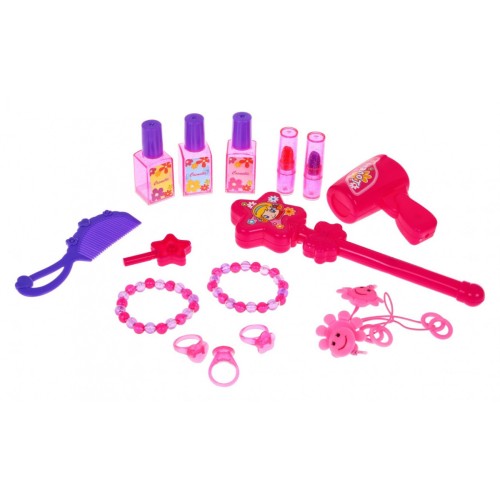 Interaktívny prenosný toaletný stolík pre dievčatká 3+ Zrkadlo + kozmetika + príslušenstvo