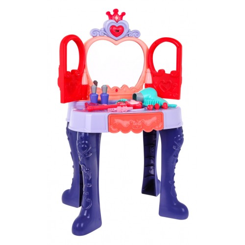 Interaktívny Toaletný stolík pre dievčatká 3+ Magický prútik + Otváracie zrkadlo + Fén + Príslušenstvo 28 ks.