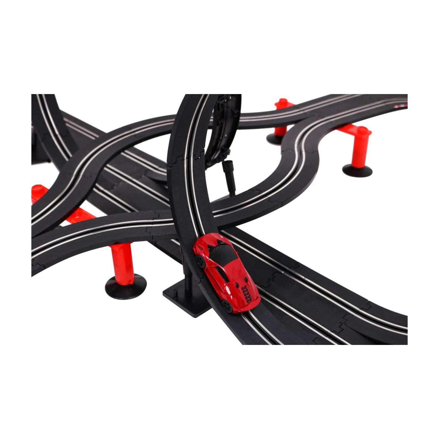 10-metrová pretekárska dráha pre deti 6+ Ovládače + 2 autíčka 1:43 + Svieti + 2 slučky 360
