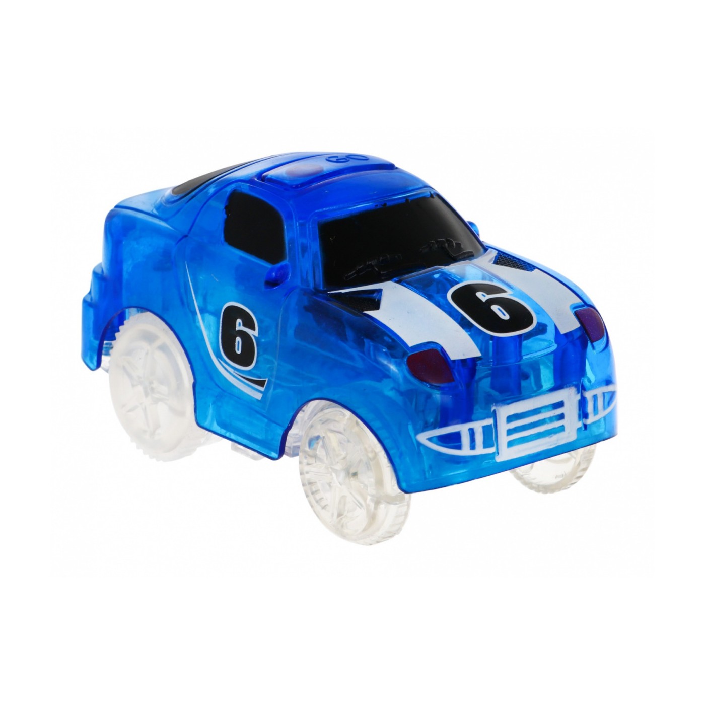 Svietiaca v tme pretekárska dráha pre deti 3+ Autíčko LED + Slučka 360 + Konštrukcia 132 ks.