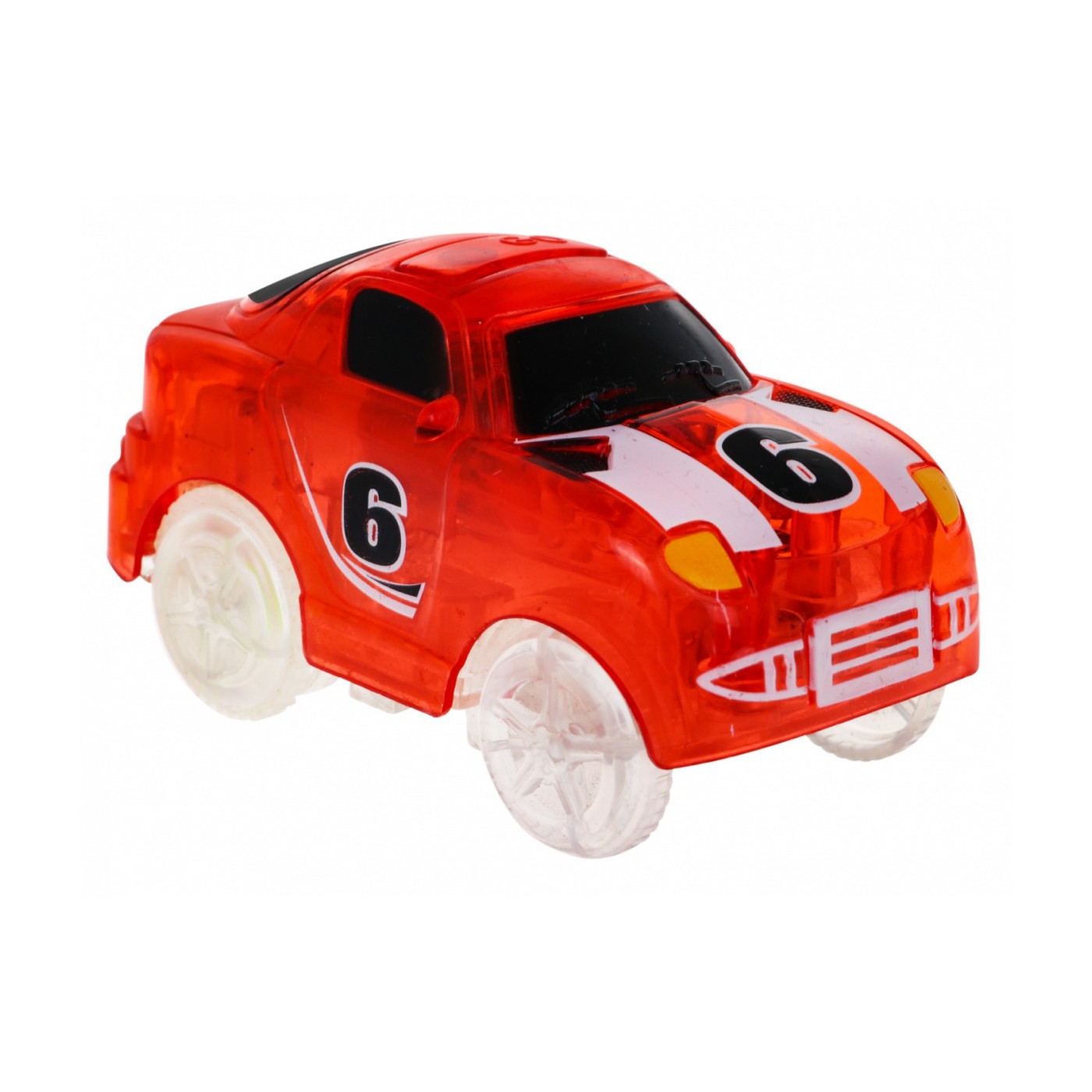 Svietiaca v tme prekekárska dráha pre deti 3+ Autíčko LED + 3 slučky 360 + Konštrukcia 145 ks.