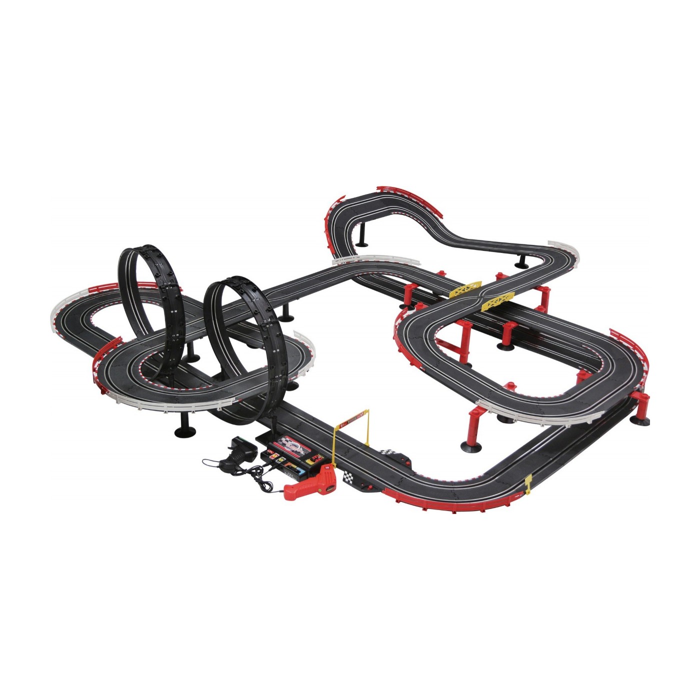 14-metrová prekekárska dráha pre deti 3-8 rokov, funkcia zmeny rýchlosti + 2 autíčka + 2 slučky 360