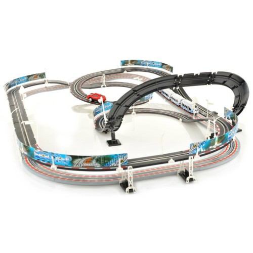 Prekekárska dráha elektrická železnica 2v1 pre deti 6+ Diaľkové ovládanie + Lokomotívy + Vagóny + Autíčko