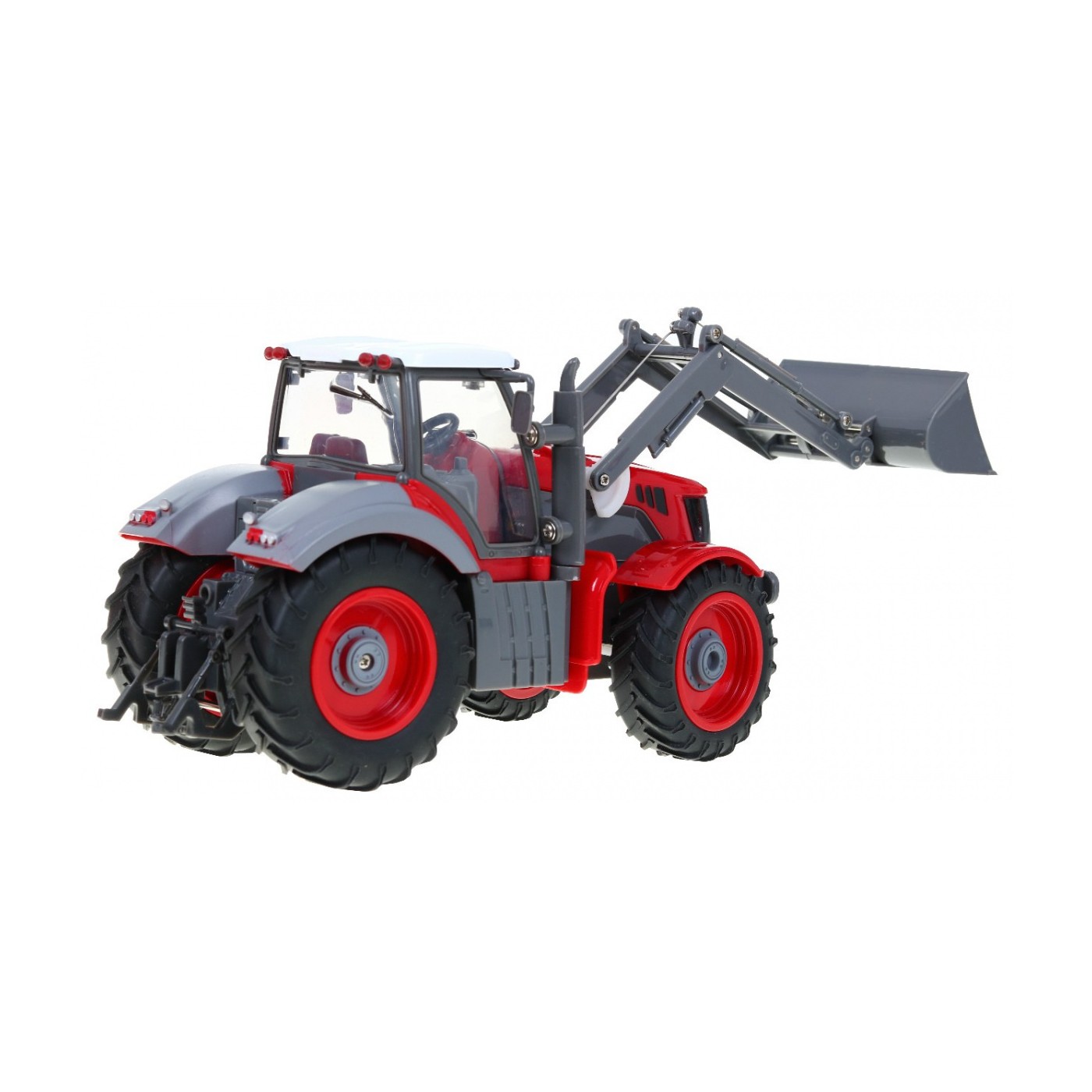 Traktor s bagrom a prívesom pre deti 3+ Diaľkové ovládanie + Pohyblivé časti Červený