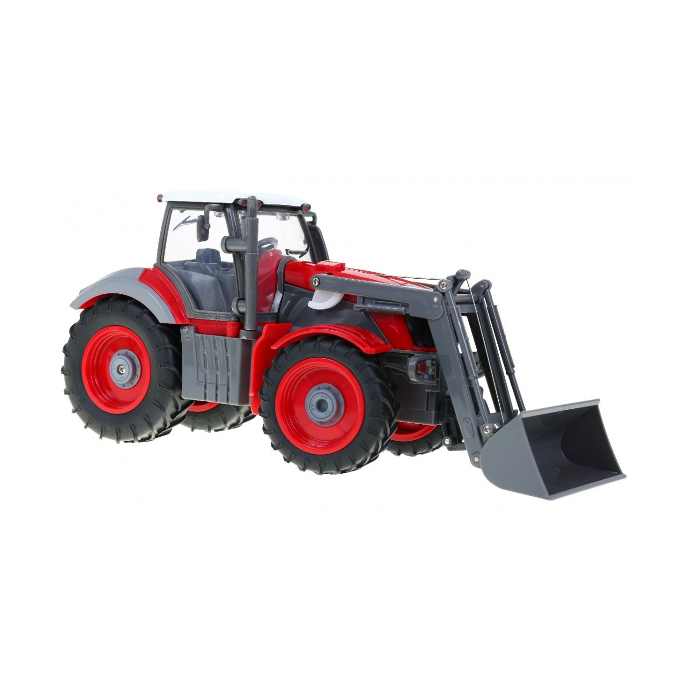 Traktor s bagrom a prívesom pre deti 3+ Diaľkové ovládanie + Pohyblivé časti Červený