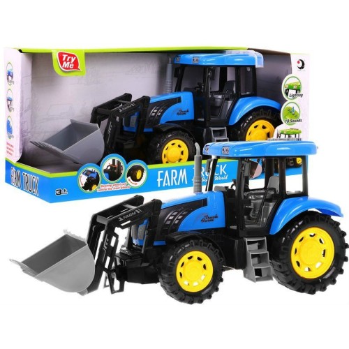 Traktor Modrý Zvuky Svieti Modrý