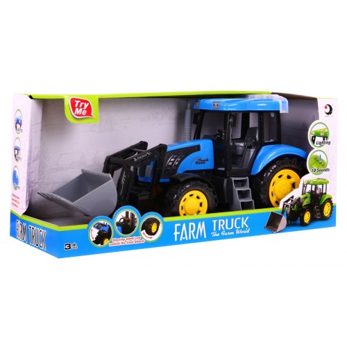 Traktor Modrý Zvuky Svieti Modrý