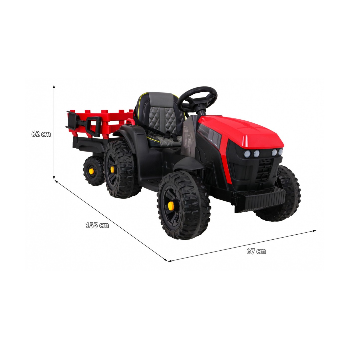 Traktor Titanium S Prívesom Červený