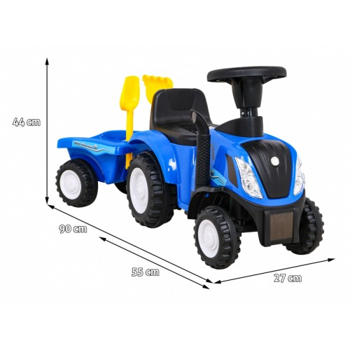 Traktor s prívesom New Holland T7 Jazdič pre deti + Príslušenstvo + Zvuky + LED
