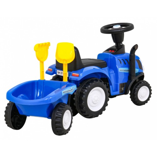 Traktor s prívesom New Holland T7 Jazdič pre deti + Príslušenstvo + Zvuky + LED