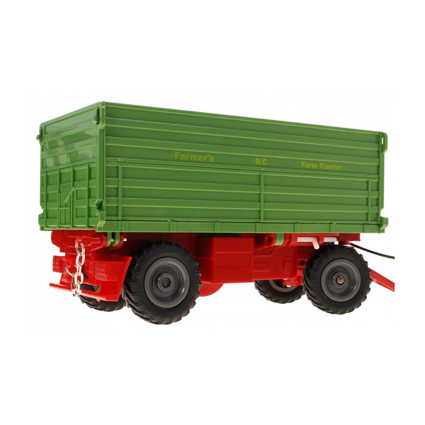 Traktor s bagrom a prívesom pre deti 3+ Diaľkovo ovládaný + Pohyblivé časti Zelený