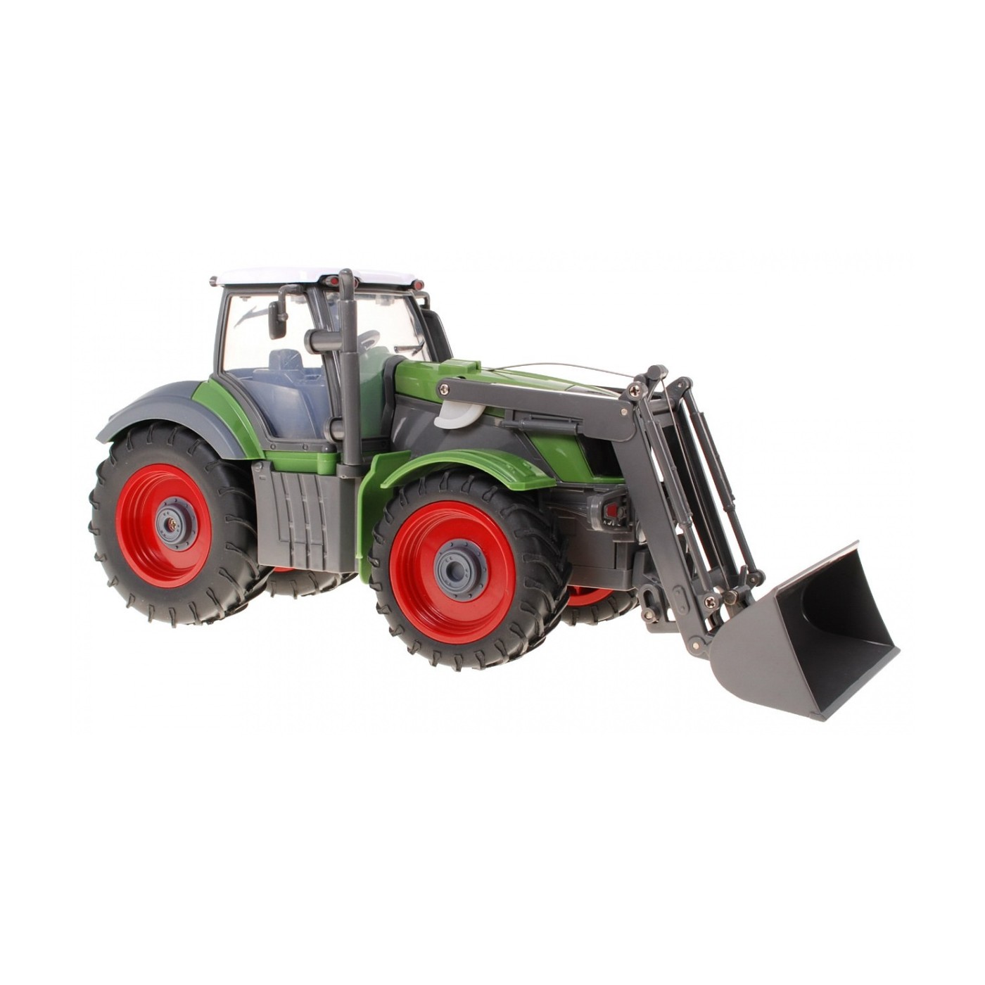 Traktor s bagrom a prívesom pre deti 3+ Diaľkovo ovládaný + Pohyblivé časti Zelený