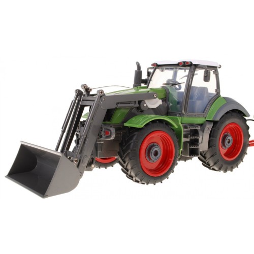 Traktor s bagrom a prívesom pre deti 3+ Diaľkovo ovládaný + Pohyblivé časti Zelený
