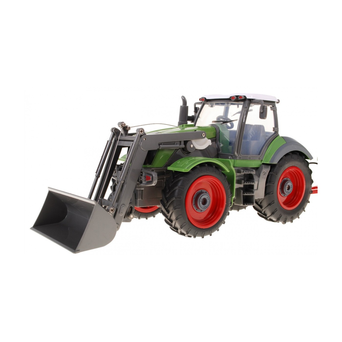 Traktor s bagrom a prívesom pre deti 3+ Diaľkovo ovládaný + Pohyblivé časti Zelený