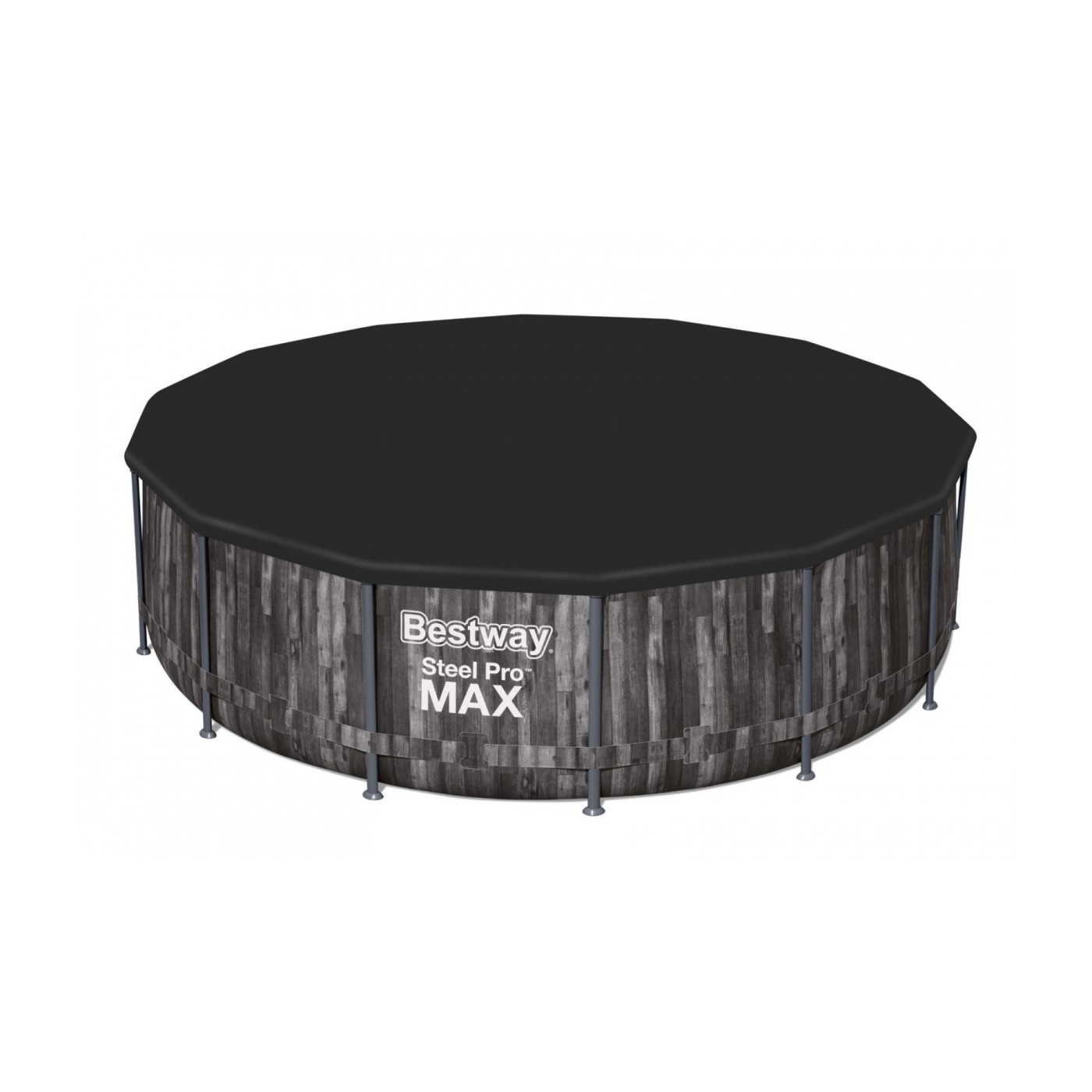 Bazén rámový Steel Pro MAX 427x107 Imitácia Dreva 14FT BESTWAY 5w1 + Čerpadlo + Rebrík