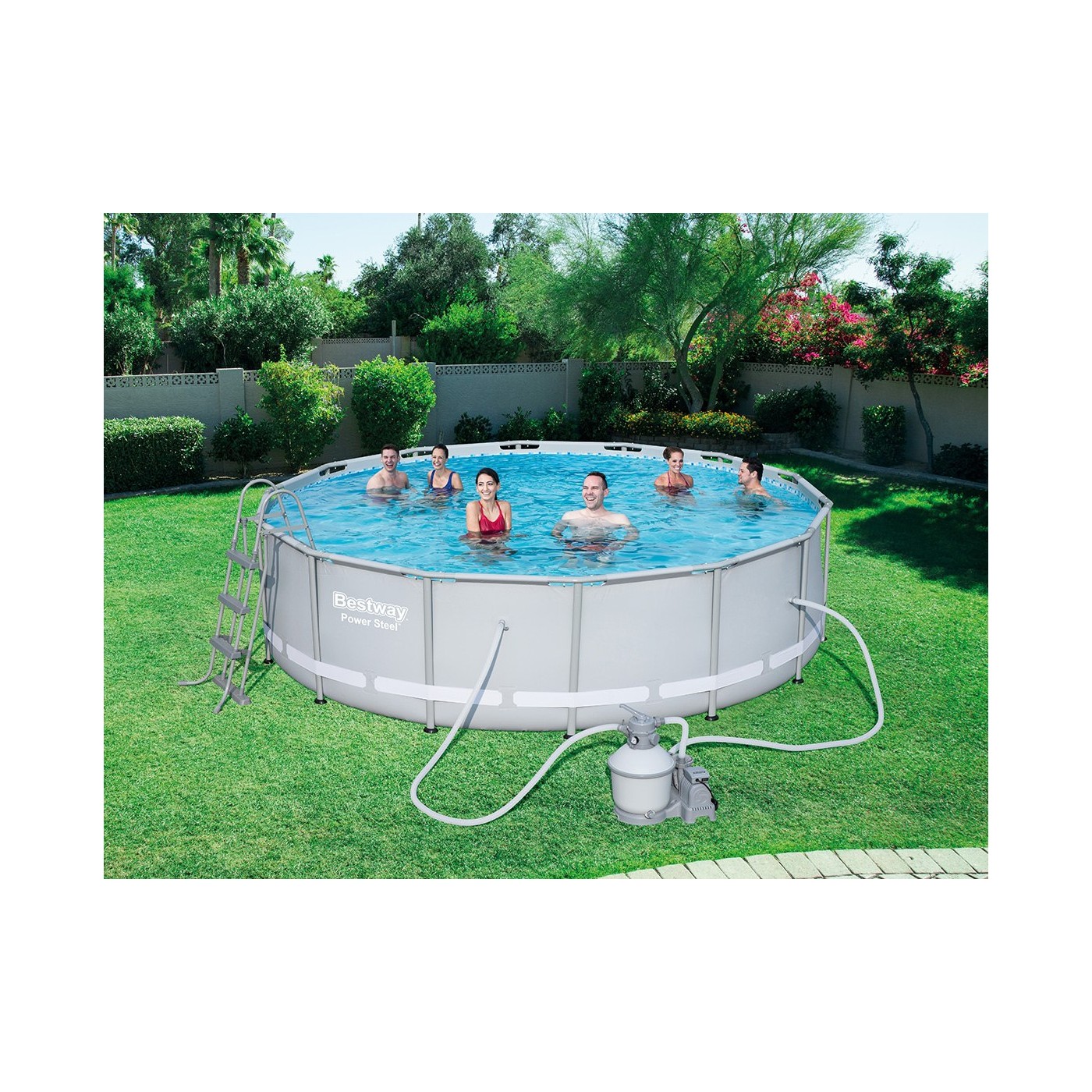 Bazén rámový 14FT 427x107cm POWERSteel Pieskový filter BE