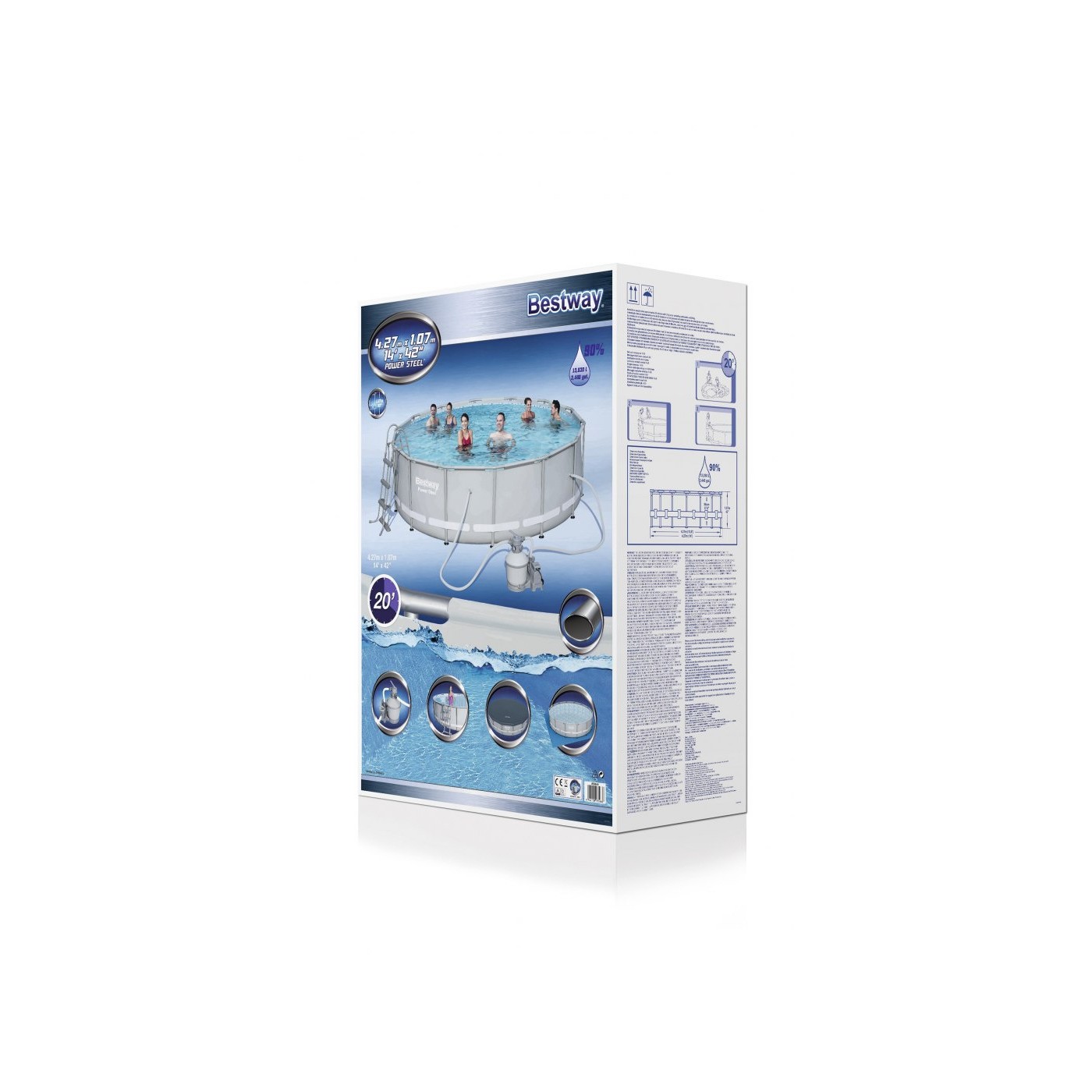 Bazén rámový 14FT 427x107cm POWERSteel Pieskový filter BE