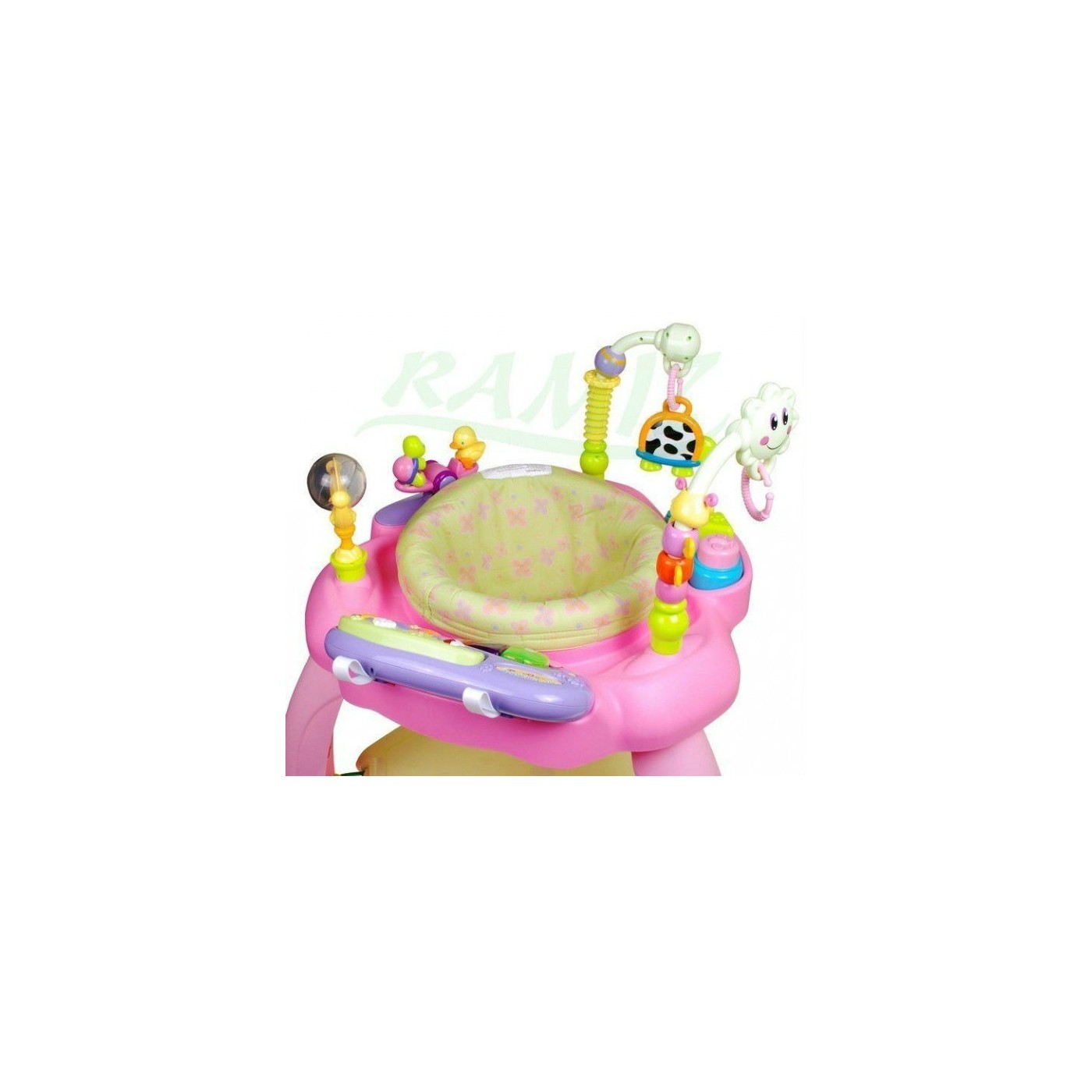 Trampolínka Jumping Multifunkčná, Skákadlo, Chodítko, Odrážadlo Ružová