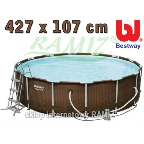 Bazén rámový 14FT 427x107cm RATTAN Frame BESTWAY