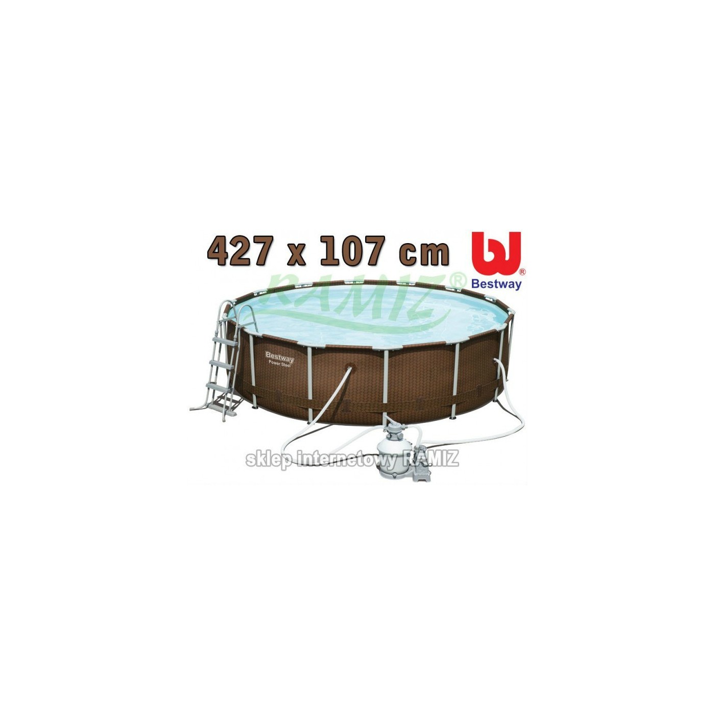 Bazén rámový 14FT 427x107cm RATTAN Frame Pieskový filter