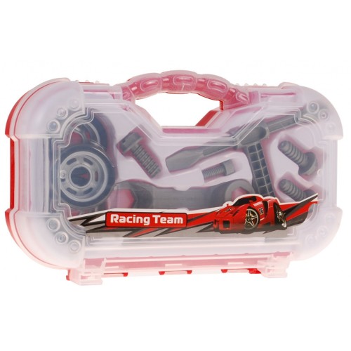 Nákladné auto 2v1 s kufríkom náradia pre deti 3+ Rozoberateľné vozidlo + Výmena kolies + Zvuky