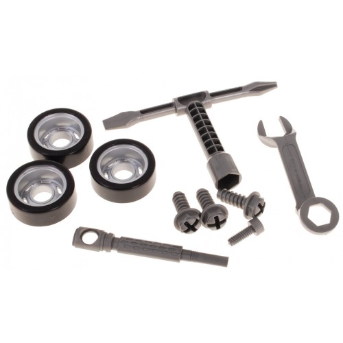 Nákladné auto 2v1 s kufríkom náradia pre deti 3+ Rozoberateľné vozidlo + Výmena kolies + Zvuky