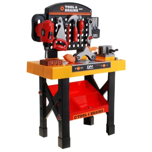 Dielňa s náradím 2v1 pre deti 3+ Budovanie modelov + Príslušenstvo + Náradie pre malého majstra