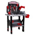 Veľká dielňa s náradím pre deti 3+ Elektrický skrutkovač + Stolík s tabuľou na náradie 50+ ks
