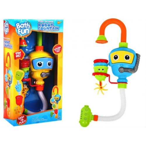 Zábavná sprcha do kúpeľa pre deti 18m+ Veselý Potápač + Vodná pumpička + 3 Hrnčeky